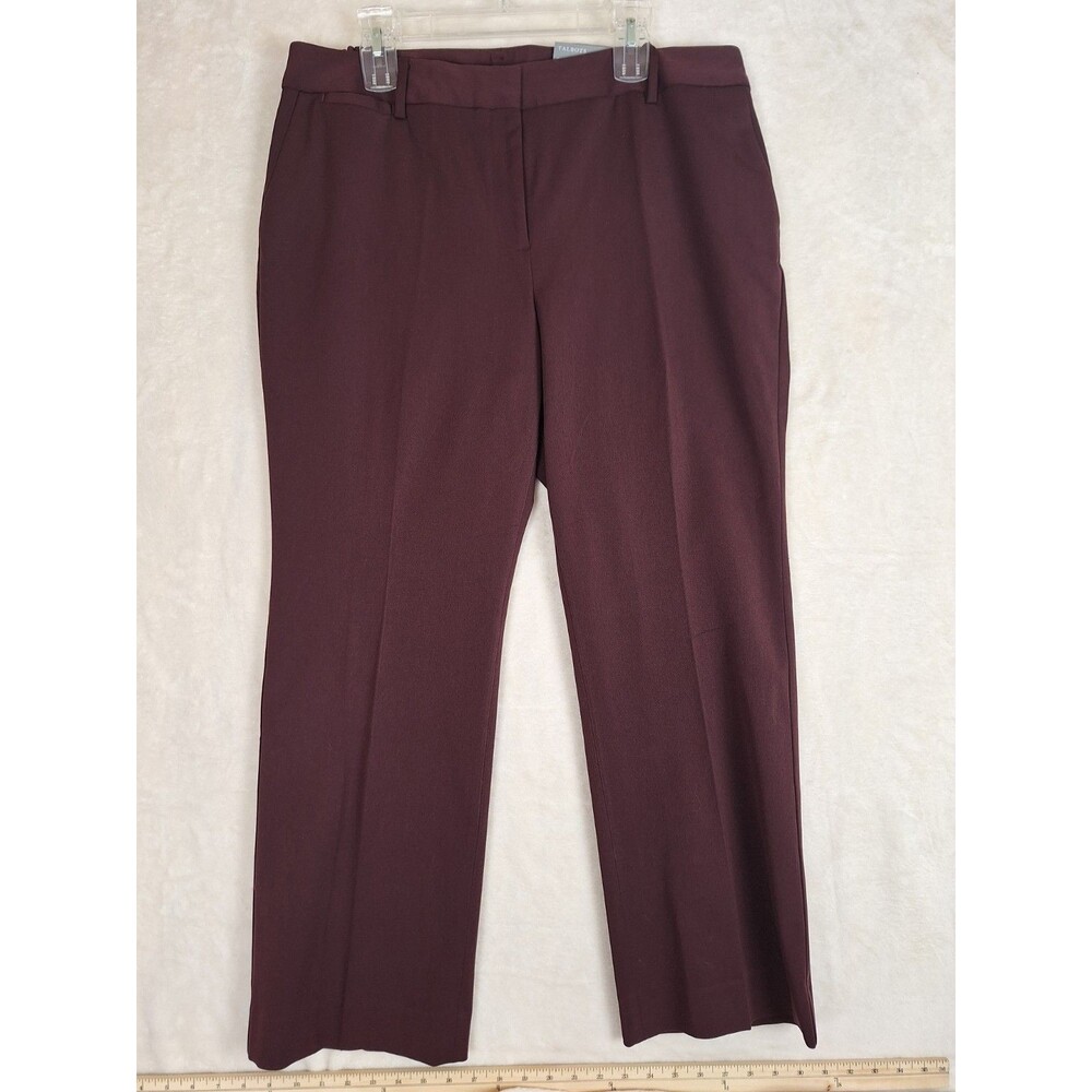 Talbots Womens 18WP Burgundy Red Barely Boot Dress Pants Elastic Sides Stretch